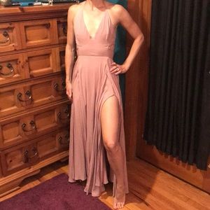 Free People XS blush / dusty rose backless maxi